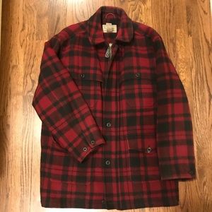 Men’s LL Bean Wool Plaid Coat (with Fleece Lining)